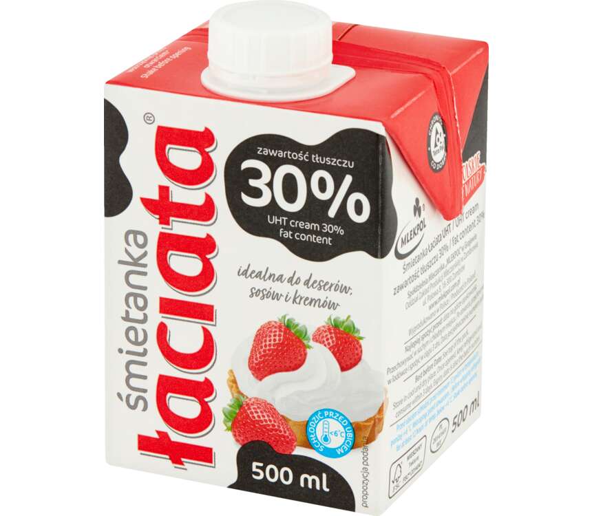 Łaciata Śmietanka UHT tł. 30% 500 ml