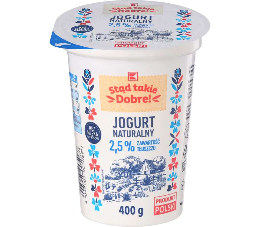 K-Classic Jogurt naturalny naturalny tł. 2,5% 400 g