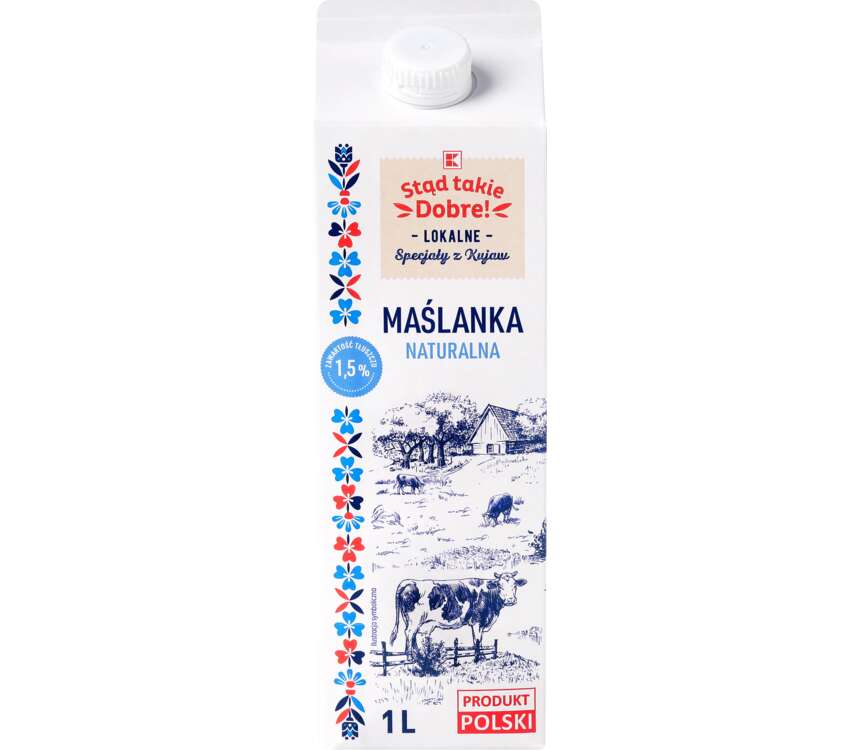 K-Classic Maślanka naturalna tł. 1,5% 1 L