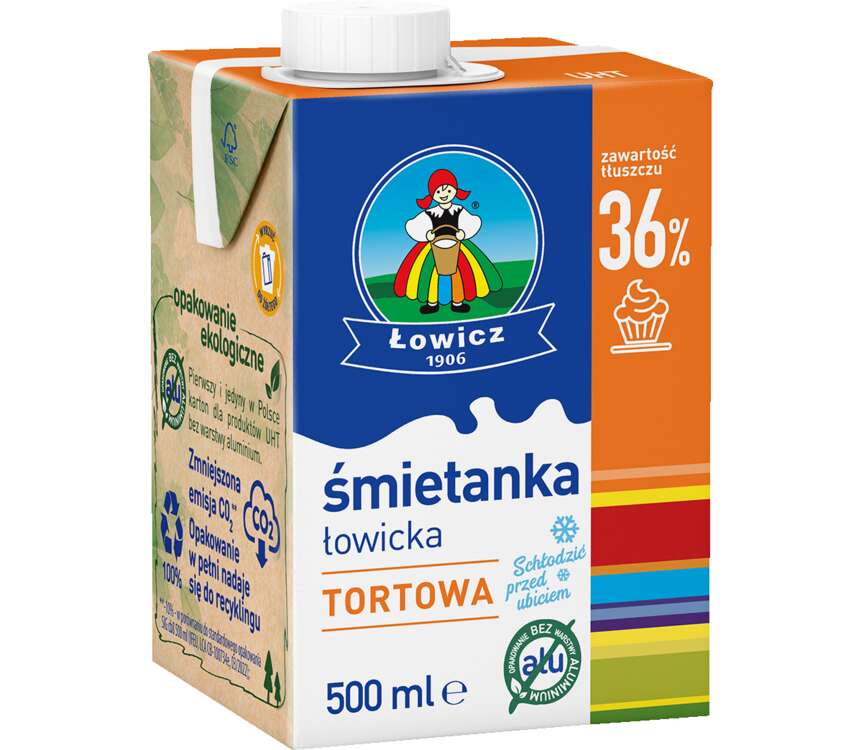 Łowicz Śmietanka UHT tortowa tł.36% 500 ml