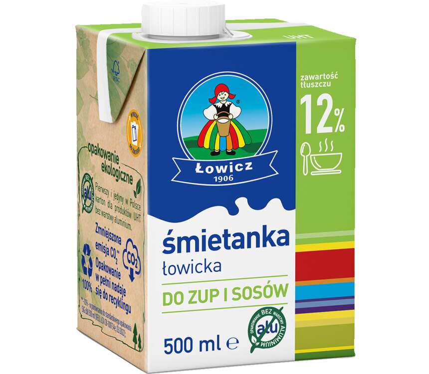 Łowicz Śmietanka UHT tł. 12% 500 g