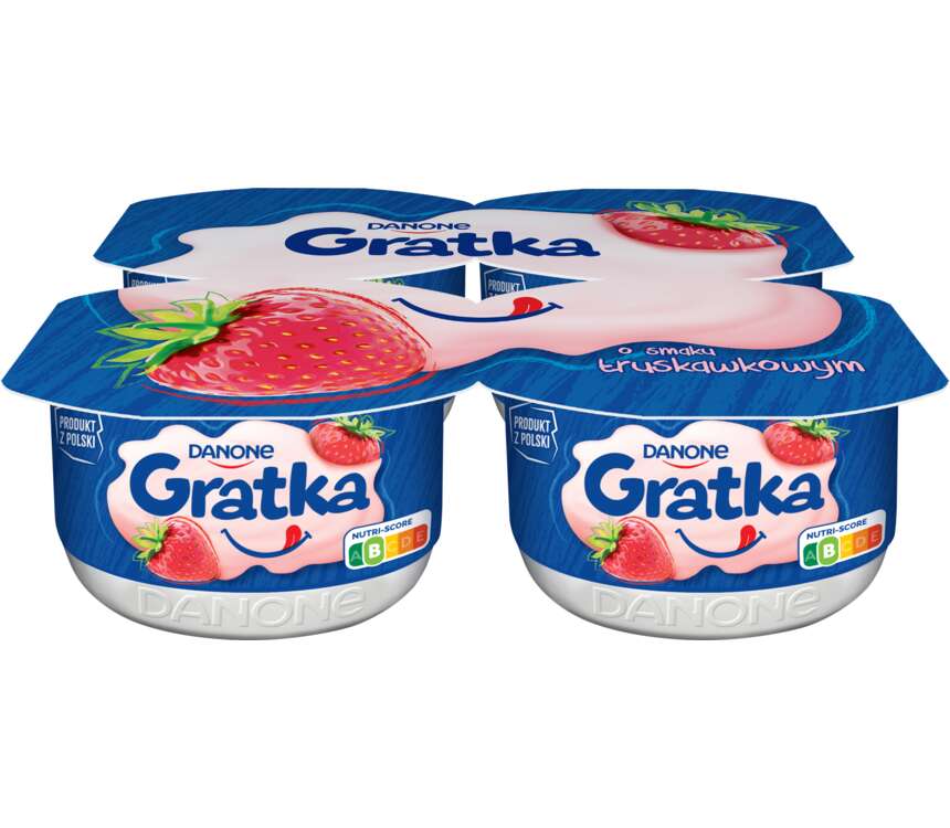 Danone Gratka Jogurt truskawkowy 4x115 g kaufland.pl