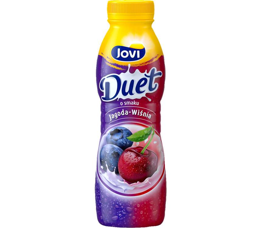 Jovi Duet Napój jogurtowy jagoda-wiśnia 350 g kaufland.pl