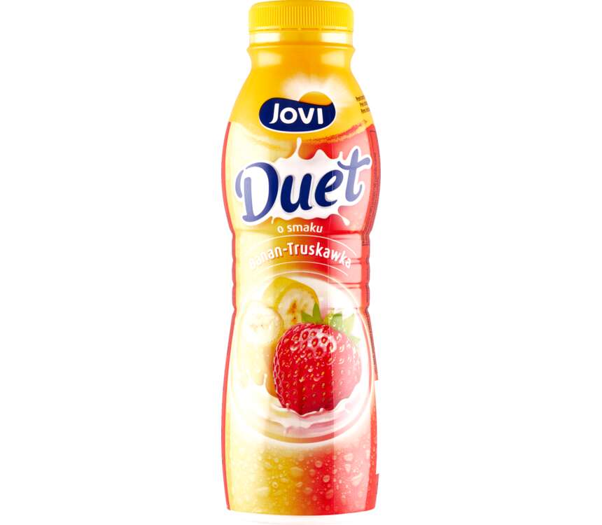 Jovi Duet Napój jogurtowy banan-truskawka 350 g