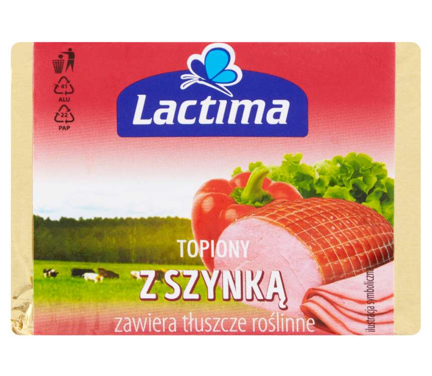 Lactima Produkt spożywczy topiony z szynką 100 g