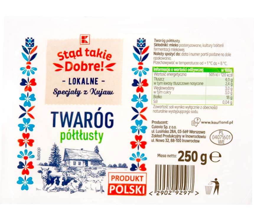 K-Stąd Takie Dobre Twaróg półtłusty  250 g