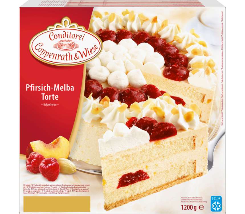 Coppenrath & Wiese Tort śmietanowy brzoskwinia-maliny 1,2 kg