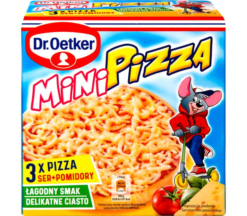 Dr.Oetker Pizza mini ser i pomidory 255 g