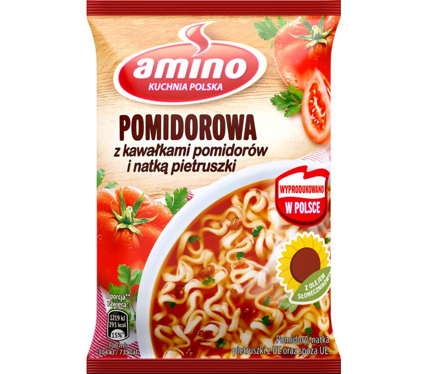 Amino Zupa pomidorowa z makaronem 61 g kaufland.pl