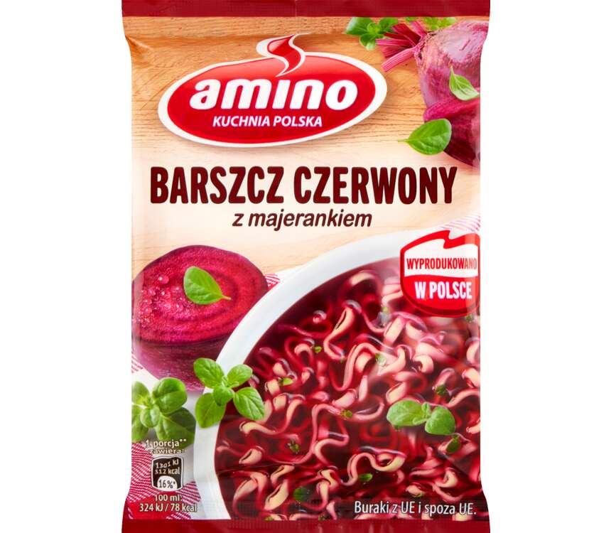 Amino Barszcz czerwony z makaronem 66 g kaufland.pl