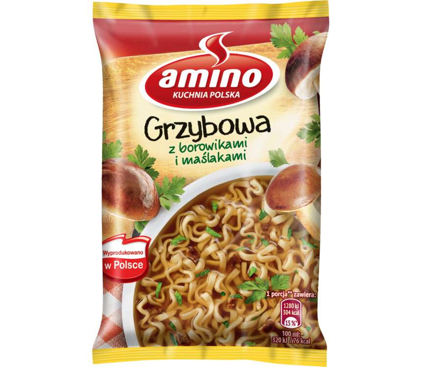 Amino Zupa grzybowa z makaronem 57 g kaufland.pl