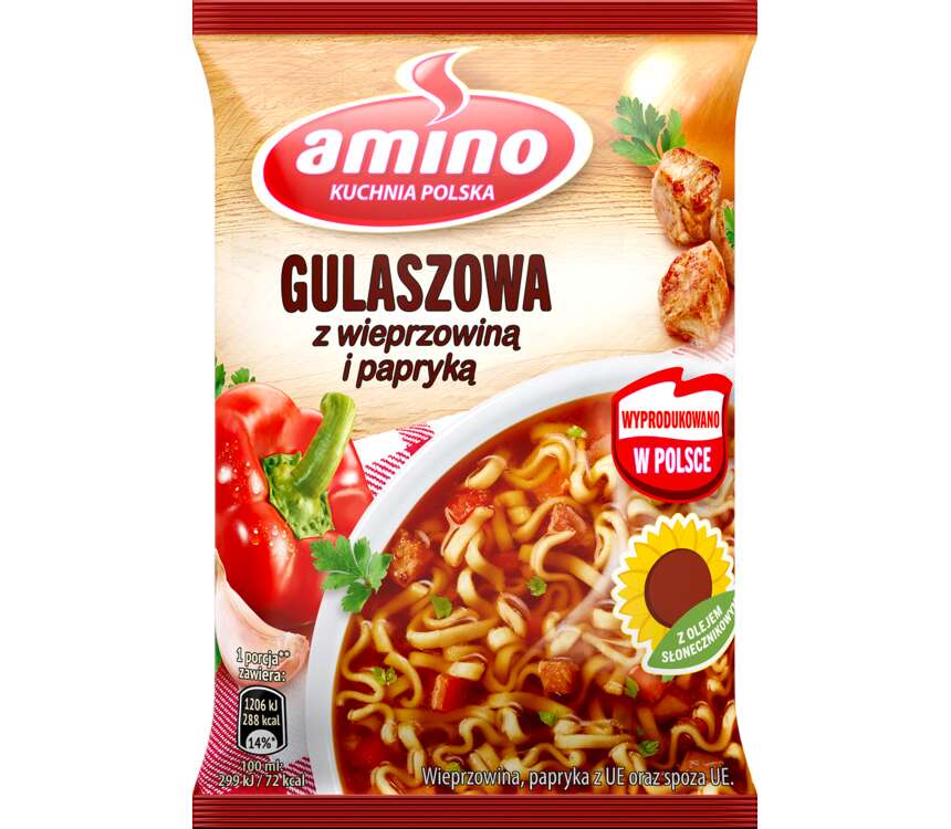 Amino Zupa Gulaszowa z makaronem 59 g kaufland.pl
