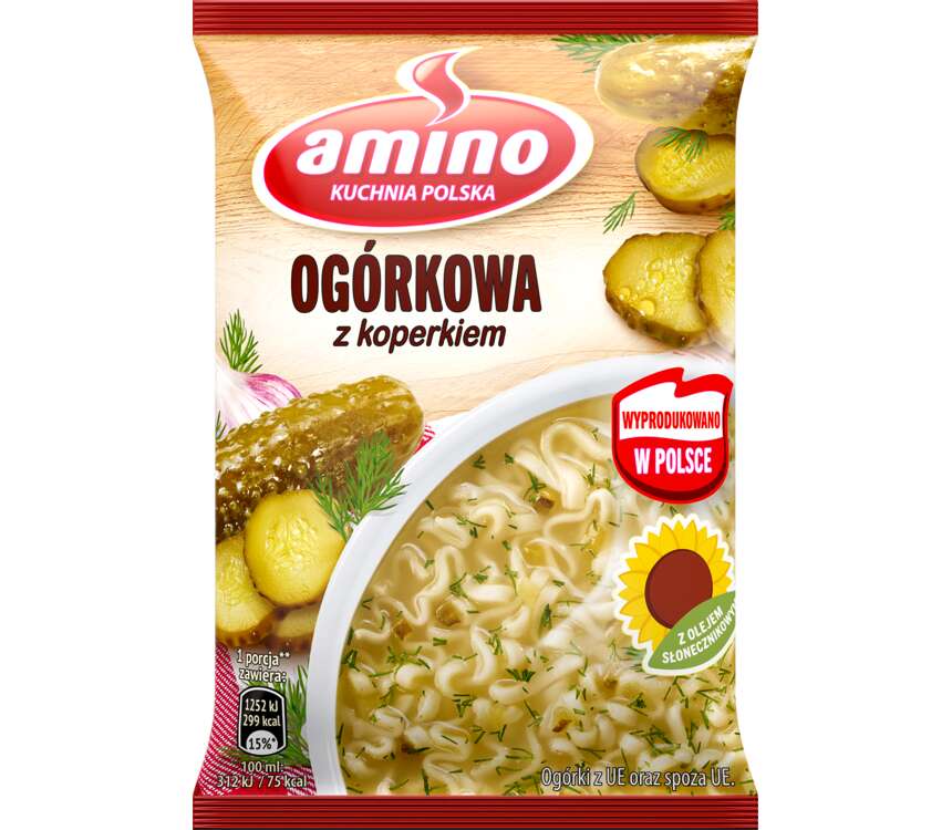 Amino Zupa ogórkowa z makaronem 64 g kaufland.pl