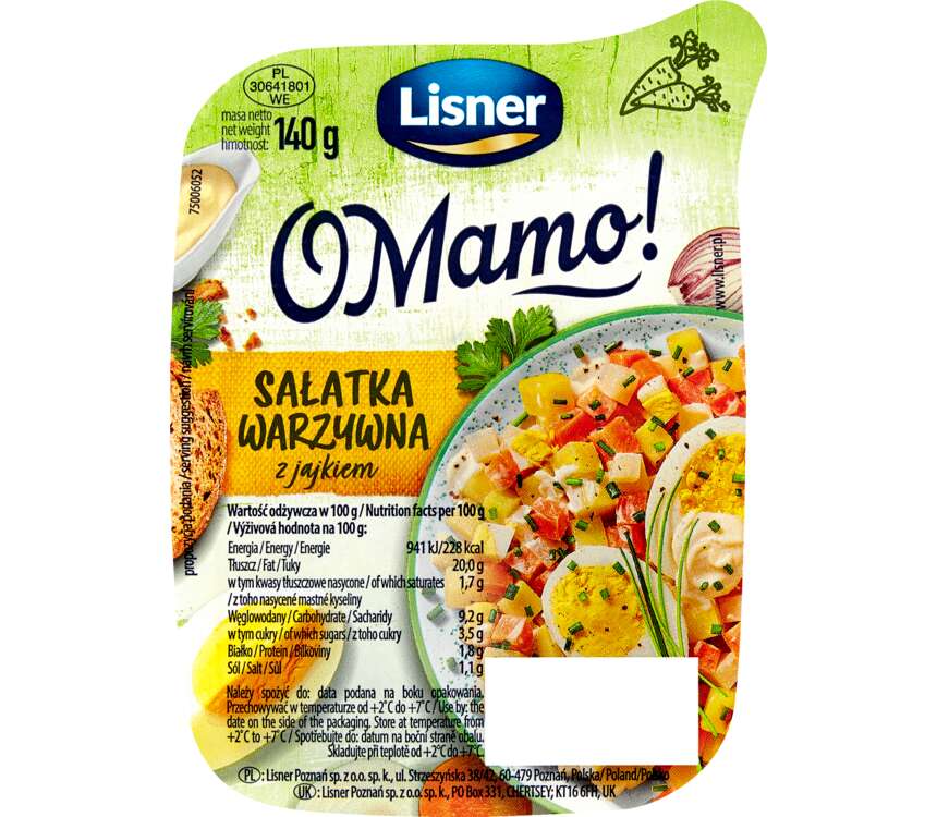 Lisner Sałatka warzywna z jajkiem 150 g kaufland.pl