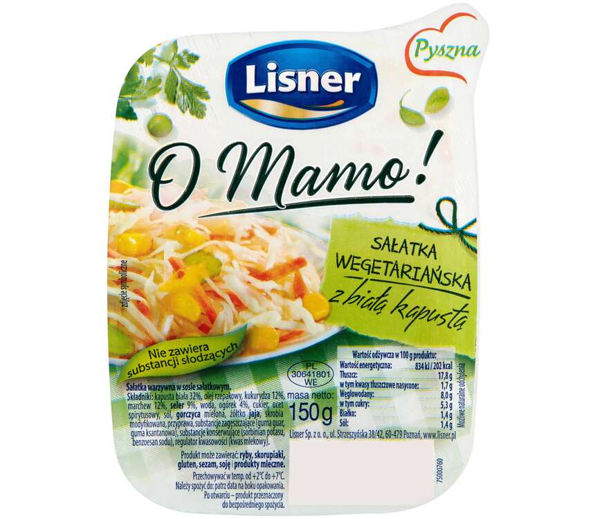 Lisner Sałatka wegetariańska z białą kapustą 150 g