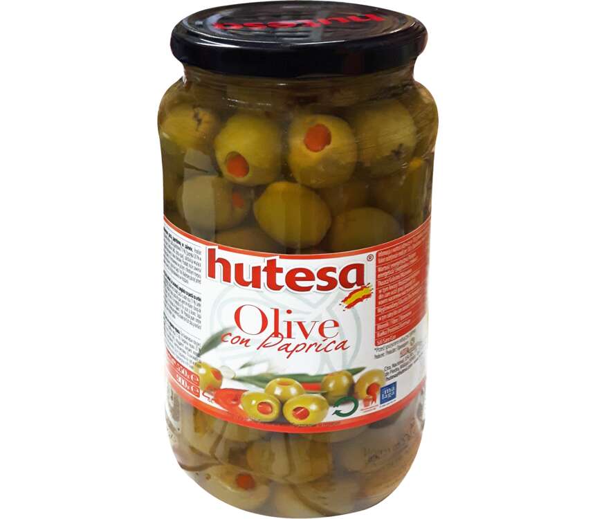 Hutesa Oliwki zielone z papryką 550/900g