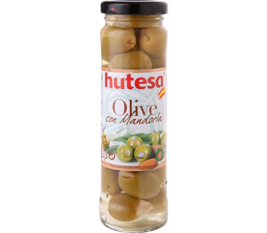 Hutesa Oliwki zielone z migdałami 85/140g