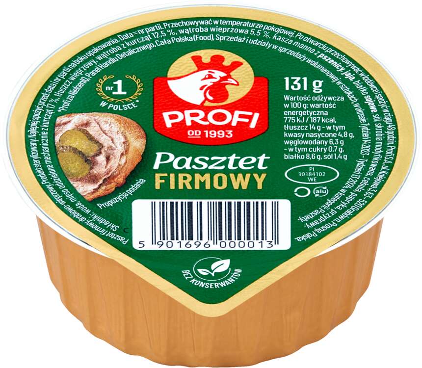 Profi Wielkopolski pasztet firmowy z drobiem 131 g kaufland.pl