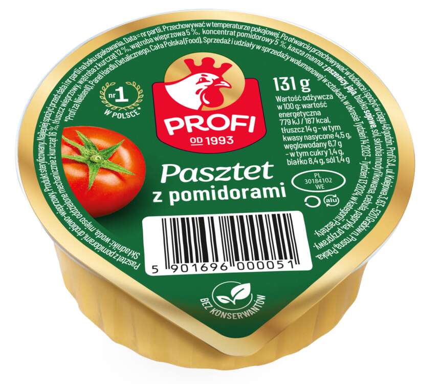 Profi Wielkopolski pasztet z drobiem i pomidor. 131 g kaufland.pl