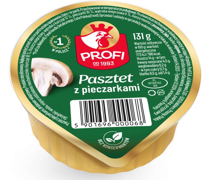 Profi Wielkopolski pasztet z drobiem i pieczar. 131 g kaufland.pl