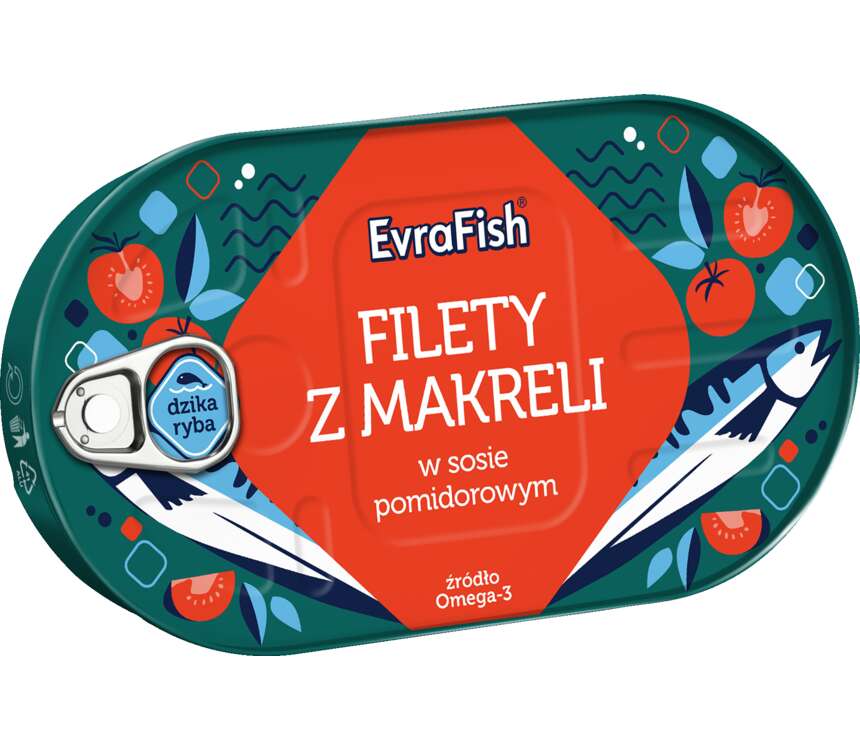 Evra Fish Filety z makreli w sosie pomidorowym 170 g