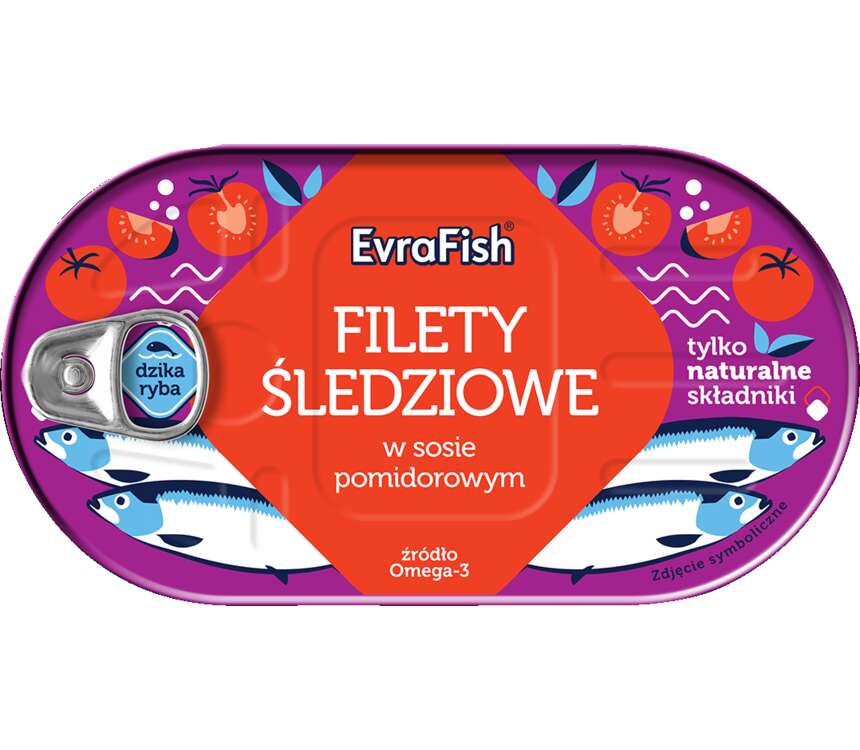 Evra Fish Filety śledziowe w sosie pomidorowym 170 g