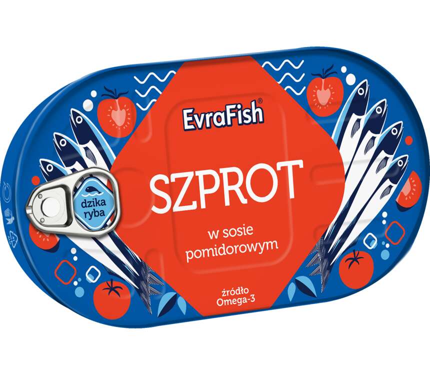 Evra Fish Szprot w sosie pomidorowym 170 g