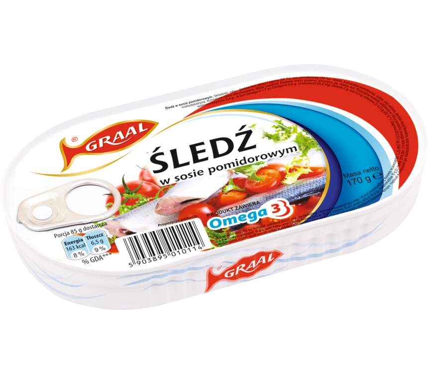 Graal Śledź w sosie pomidorowym 170 g