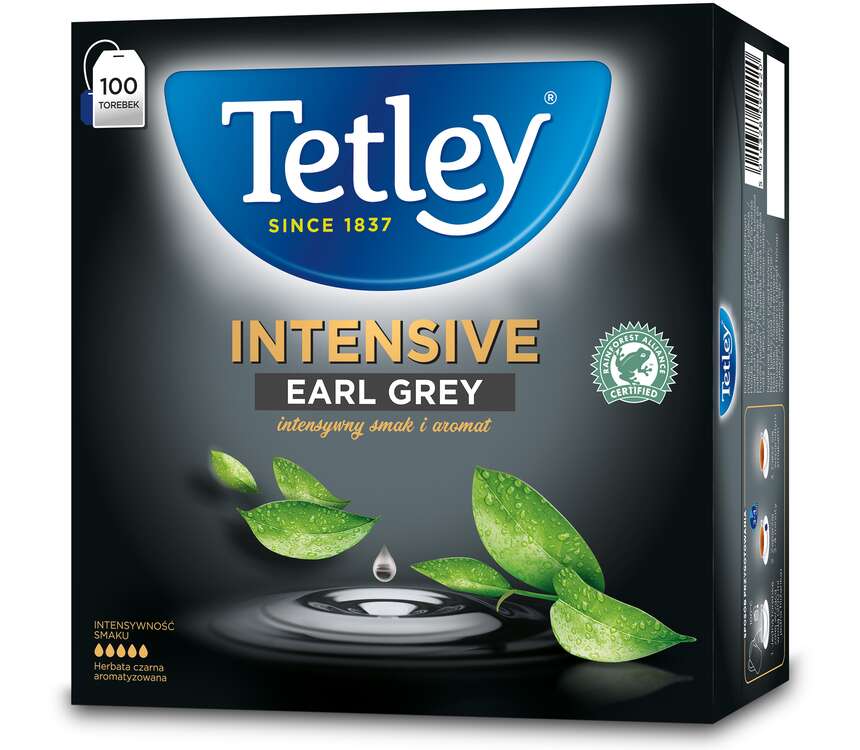 Tetley Earl Grey Herbata czarna aroma Intensive 100x2g