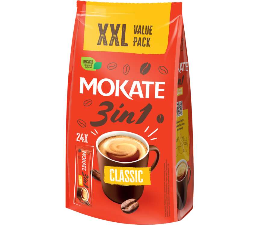 Mokate XXL Napój kawowy w proszku 3w1 + gratis 24x18 g