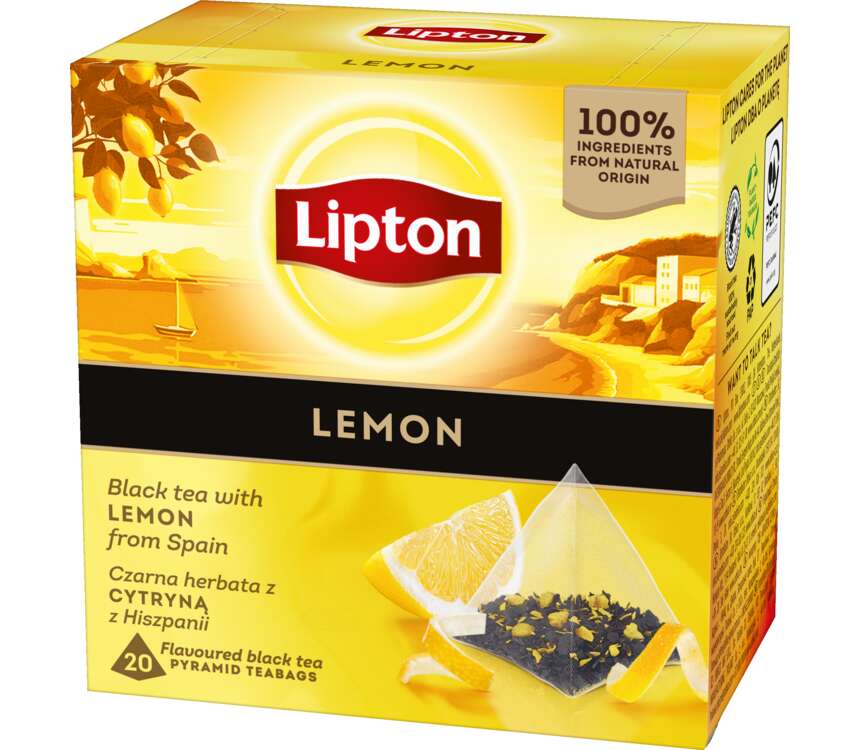 Lipton piramidki Herbata czarna cytryna 20x1,7 g kaufland.pl