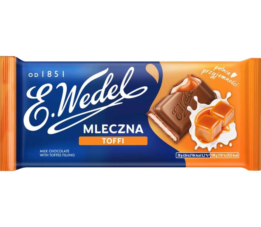 E. Wedel Czekolada mleczna z nadzieniem toffi 100 g