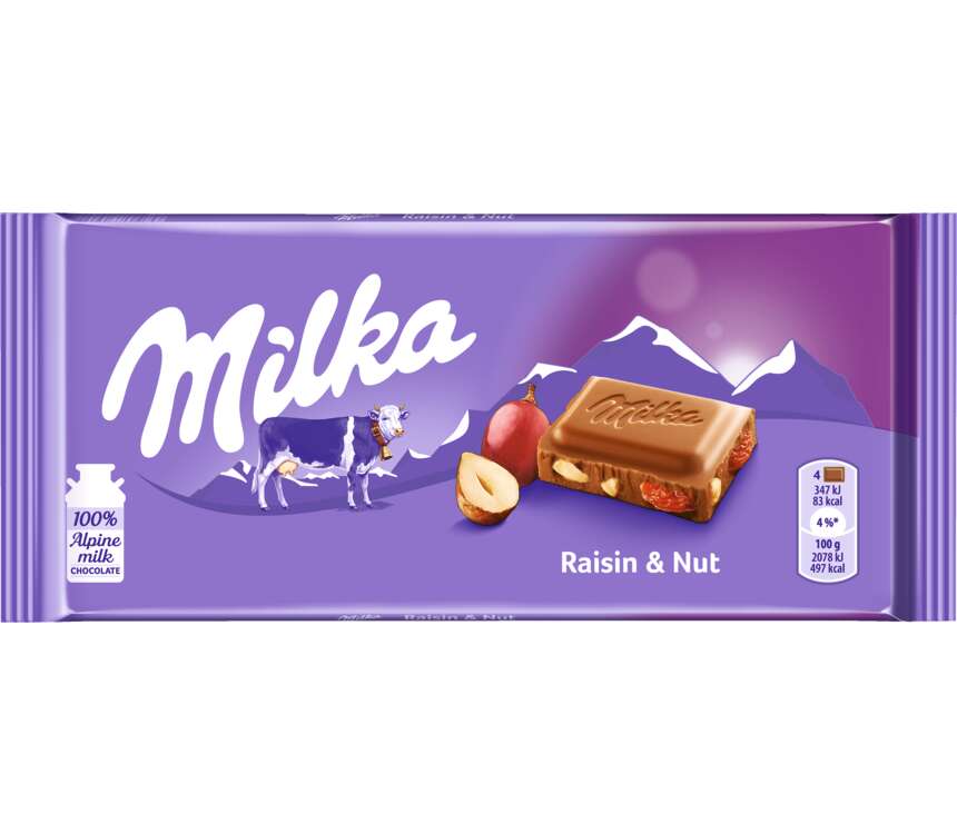 Milka Czekolada Raisin & Nut 100 g kaufland.pl