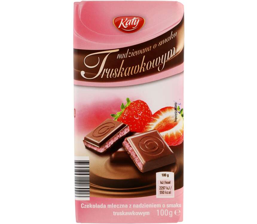 Katy Czekolada mleczna z nadz. truskawkowym 100 g