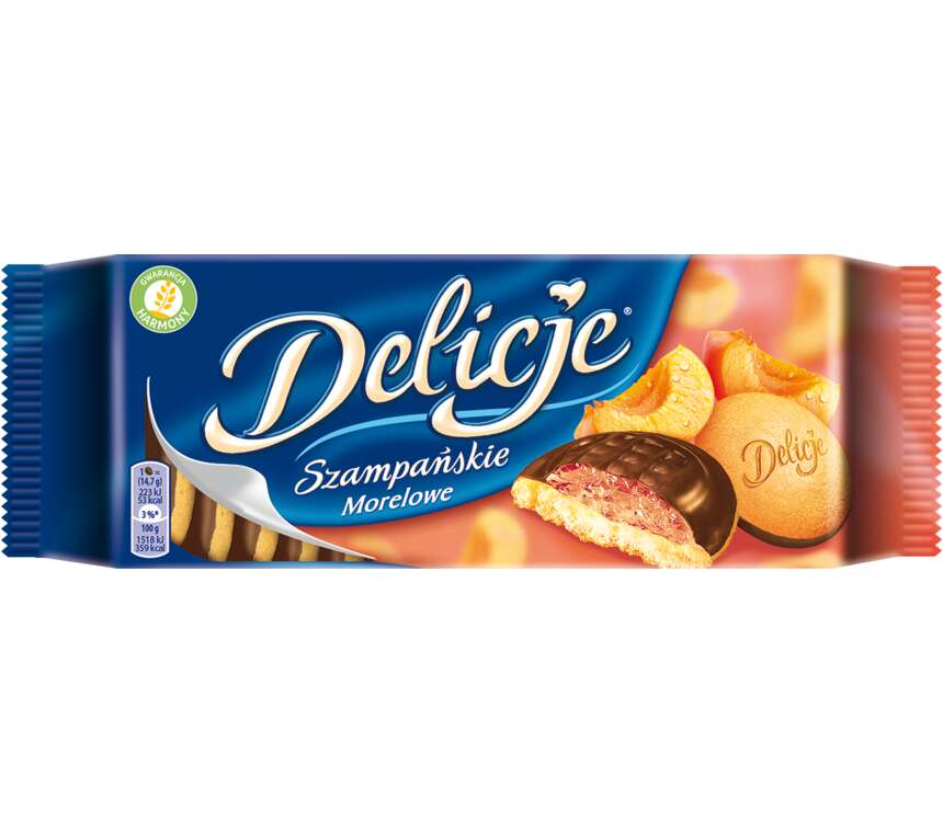 Delicje szampańskie Biszkopt z galaretką morelowe 147 g kaufland.pl