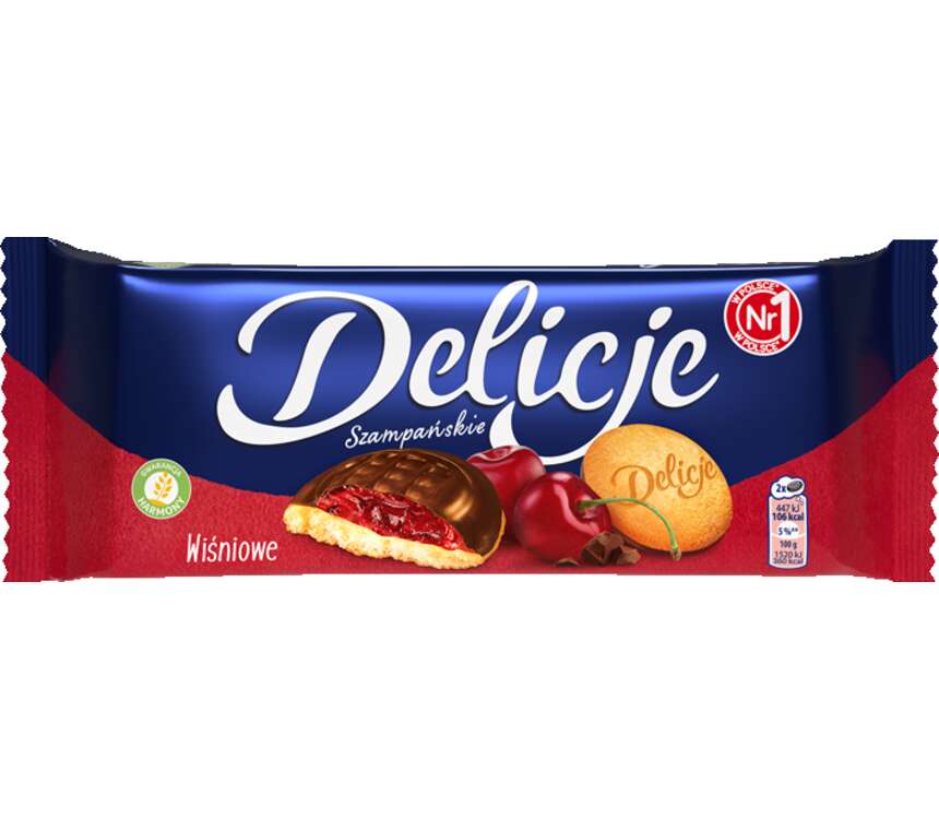 Delicje szampańskie Biszkopt z galaretką wiśniowe 147 g kaufland.pl