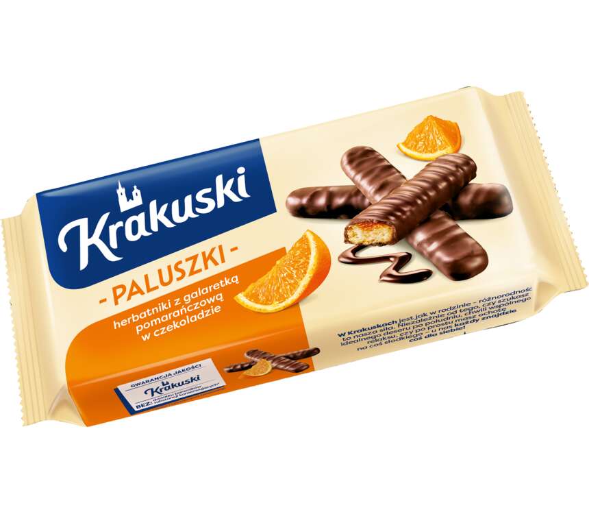 Krakuski Paluszki z galaretką pomarań. w czekoladzie 144 g kaufland.pl