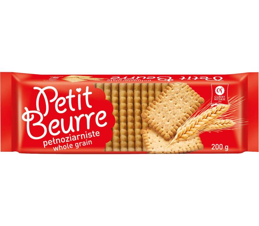 Cukry Nyskie Petit Beurre herbatn pełnoziarniste 200 g