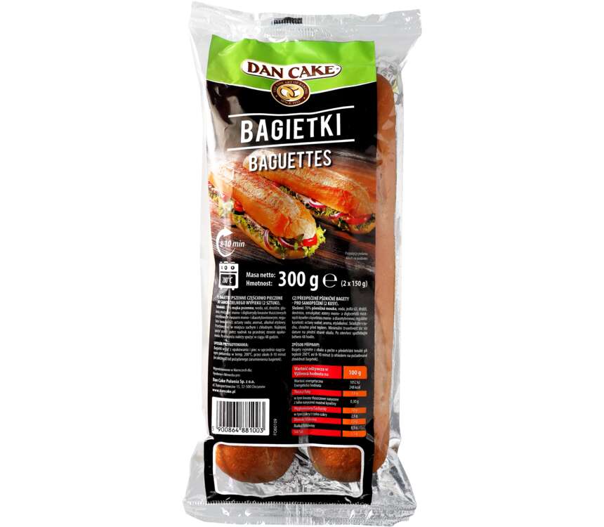 Dan Cake Bagietka pszenna do odpieku 2x150 g kaufland.pl