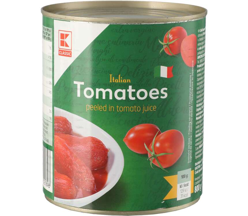 K-Classic Pomidory całe bez skórek 800 g
