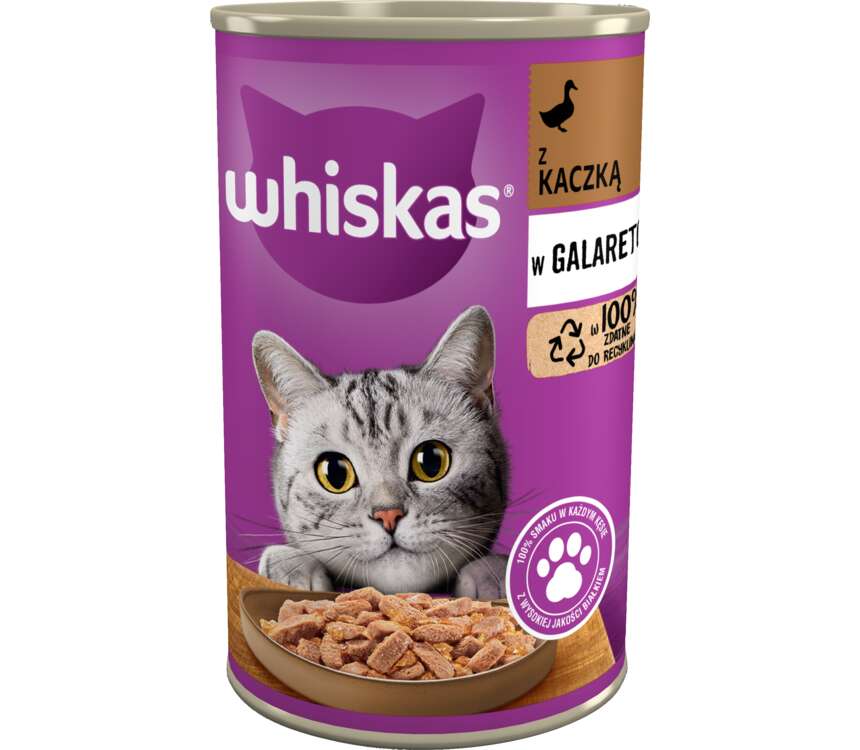 Whiskas 1+ Karma dla kota z kaczką w galaretce 400 g kaufland.pl