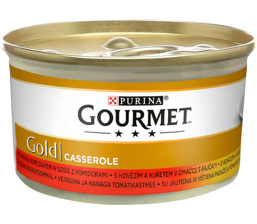 Gourmet Gold Pokarm dla kotów wołowina+kurczak 85 g