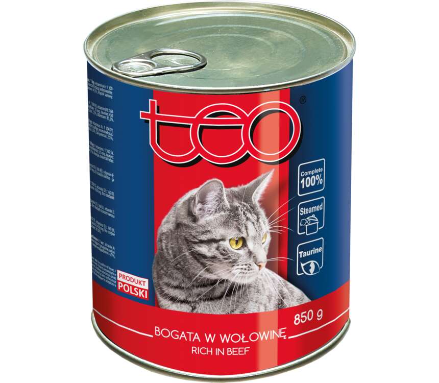 Teo Mokra karma dla kota wołowina 850 g