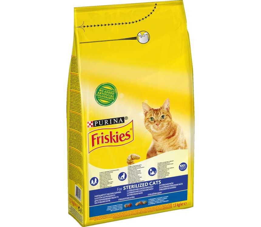Friskies Karma dla kota sucha Sterilised 1,5 kg
