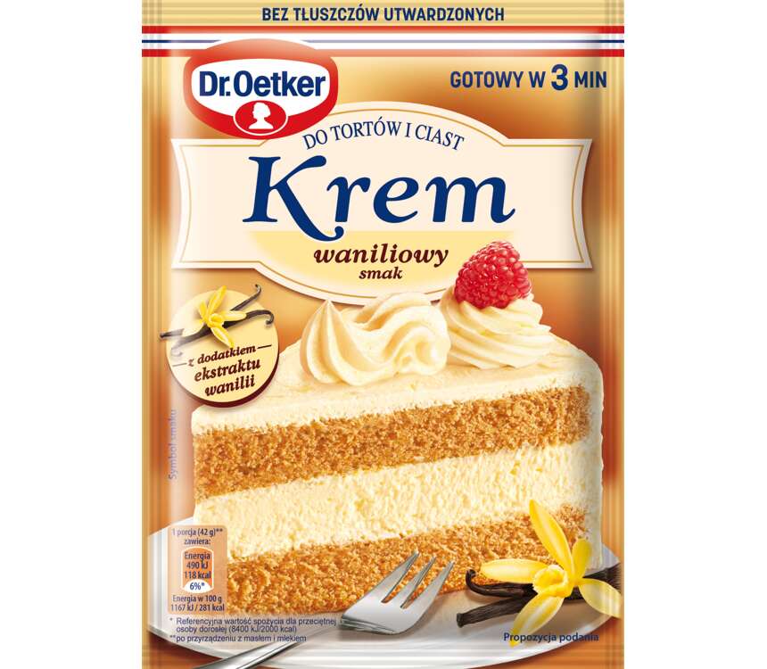 Dr. Oetker Krem do tortów smak waniliowy 120 g kaufland.pl