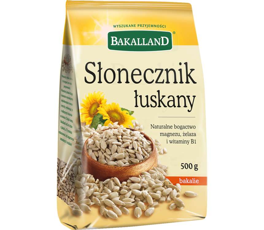 Bakalland Słonecznik łuskany 500 g