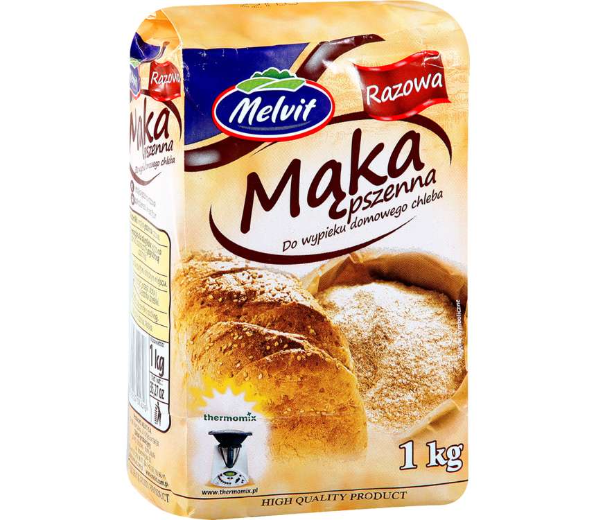 Melvit Mąka pszenna razowa do wypieku chleba 1 kg