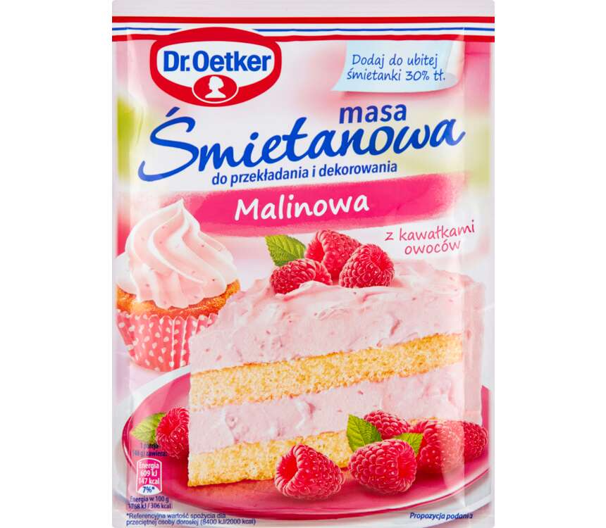 Dr.Oetker Masa śmietanowa smak malinowy 86 g kaufland.pl