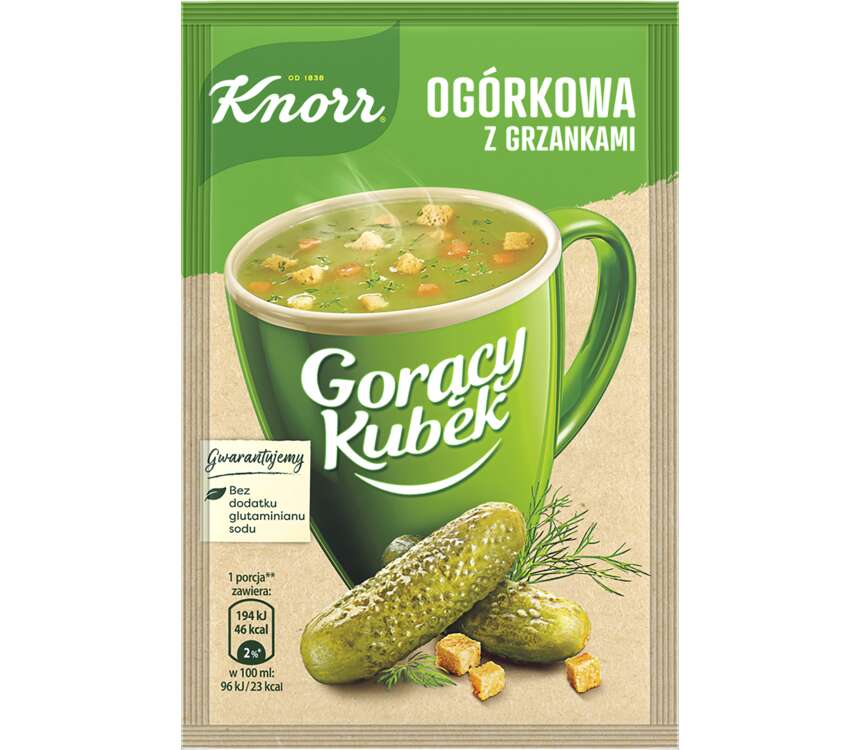 Knorr Gorący Kubek Zupa ogórkowa z grzankami 13 g kaufland.pl
