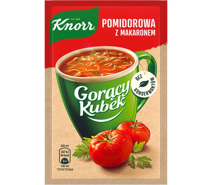 Knorr Gorący Kubek Zupa pomidorowa z makaronem 19 g kaufland.pl